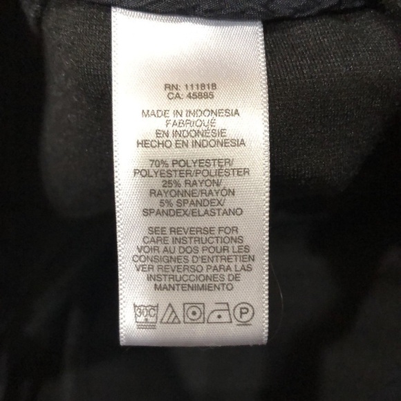 MICHAEL Michael Kors Ankle Straight Leg Pants Size 14P Black - Picture 9 of 9